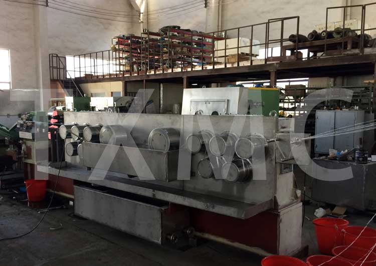 Two step staple fibre pilot plant